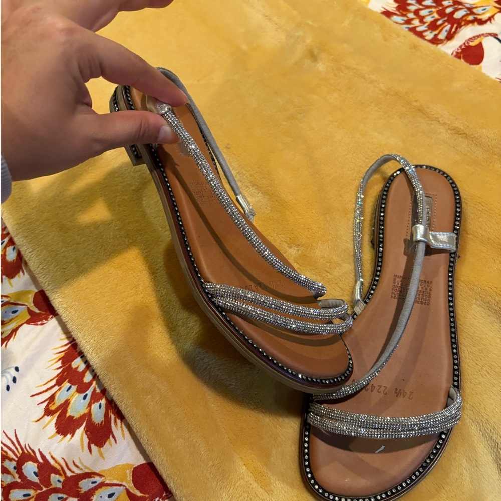 Elegant Silver Women's Sandals
